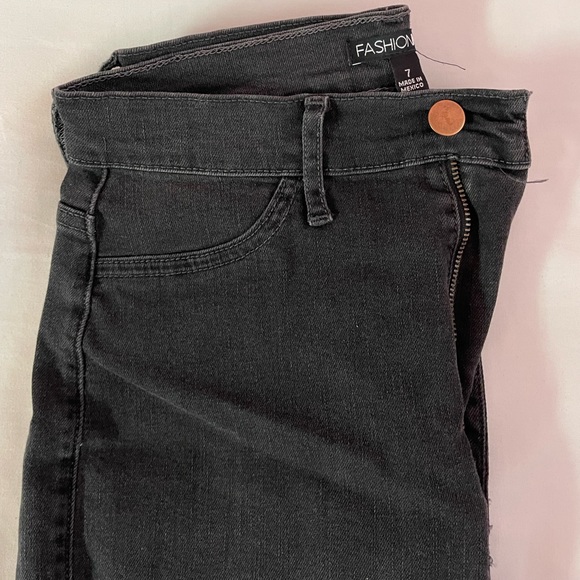 Blackish Grey High Waisted Skinny Jeans - Picture 2 of 8